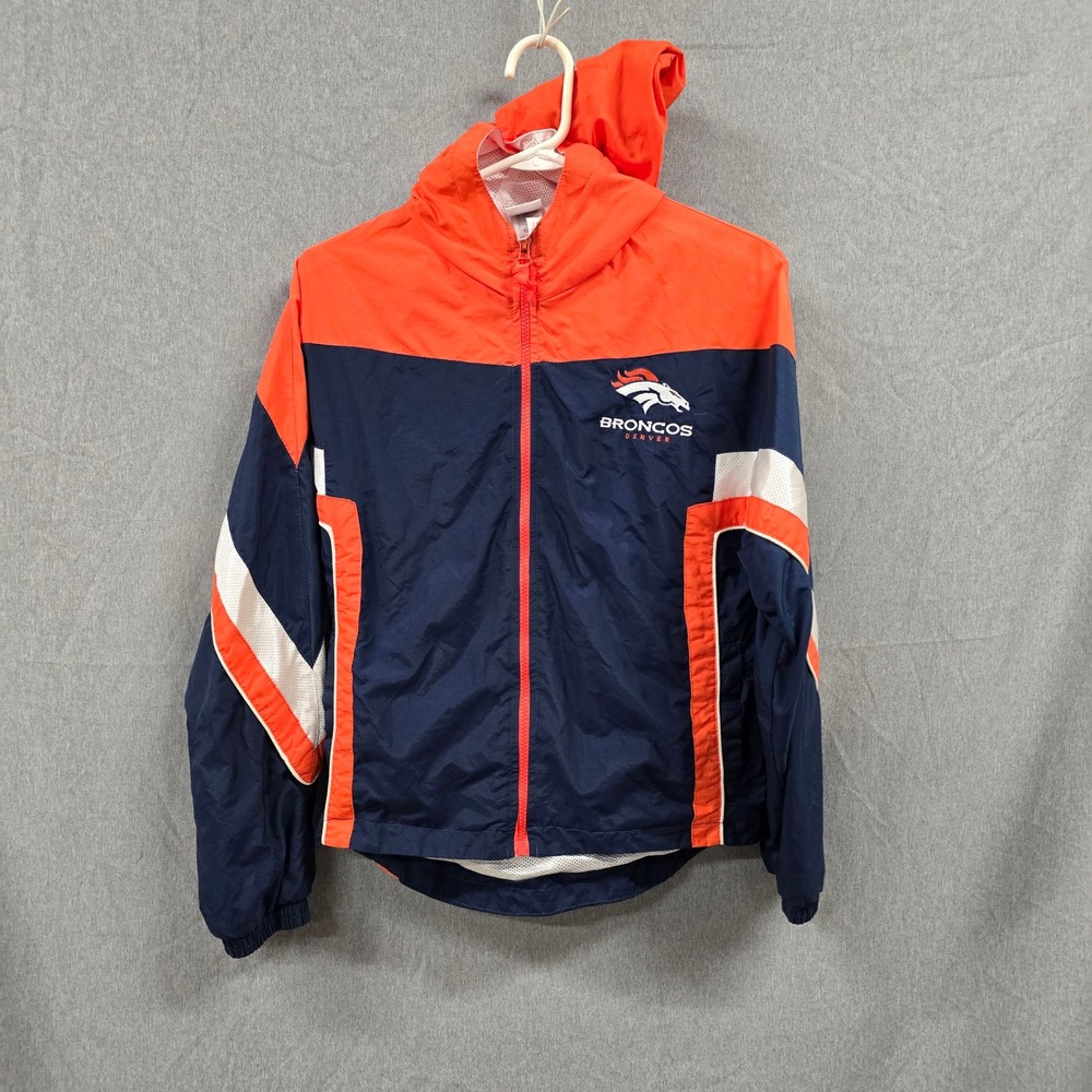 Navy Orange Full Zip Hooded